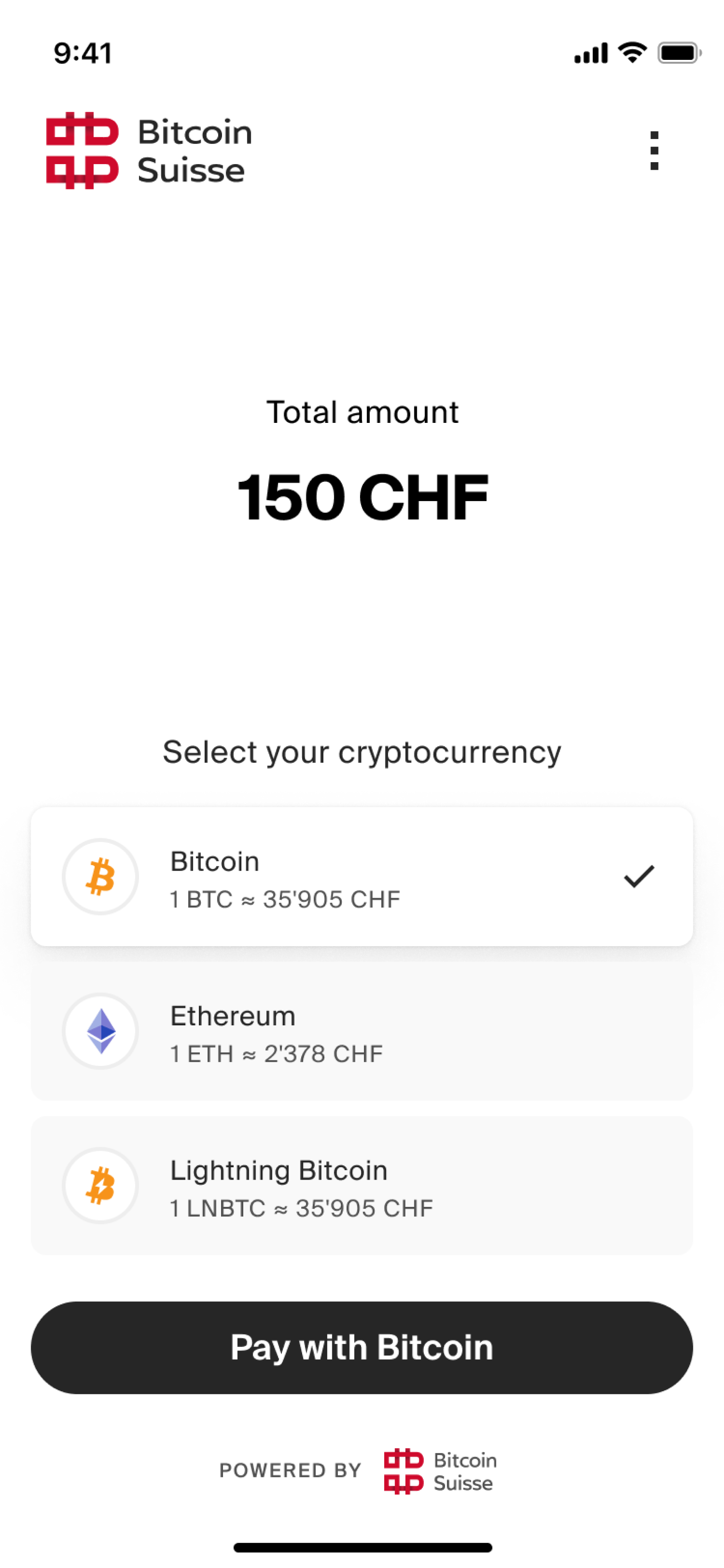 Overview Bitcoin Suisse Overview Bitcoin Suisse